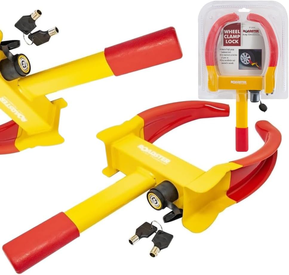 Heavy-Duty Wheel Clamp – Anti-Theft Car, Caravan & Trailer Lock