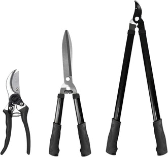 3-Piece Garden Cutting Tool Set – Heavy-Duty Loppers, Shears & Secateurs for Precision Pruning