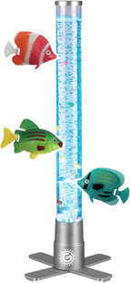 60cm LED Bubble Fish Lamp – Colour Changing Aquarium Tube with Moving Fish, Calming Sensory Mood Lighting for Home, Kids Room, Autism, and Relaxation – Perfect Night Light for Children & Adults