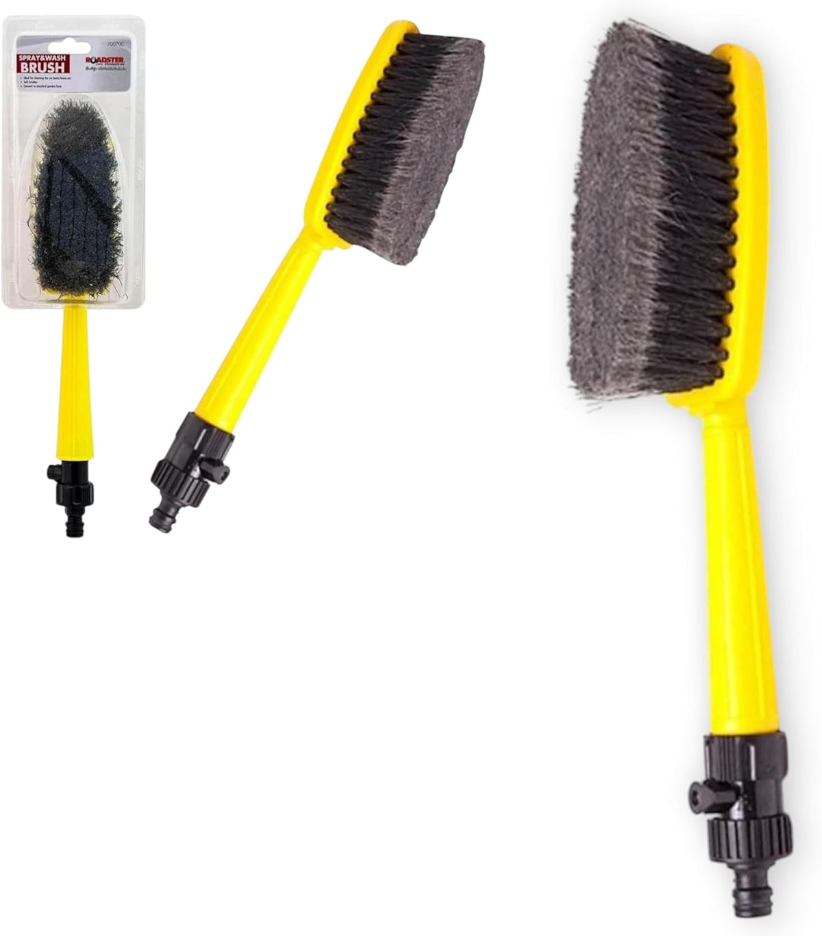 2-in-1 Spray & Wash Cleaning Brush – Water-Fed Scrubbing Brush with Built-In Spray Nozzle