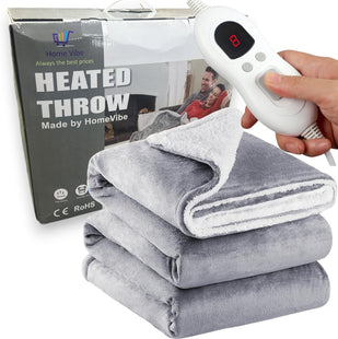HomeVibe Heated Throw Electric Blanket 160x130cm