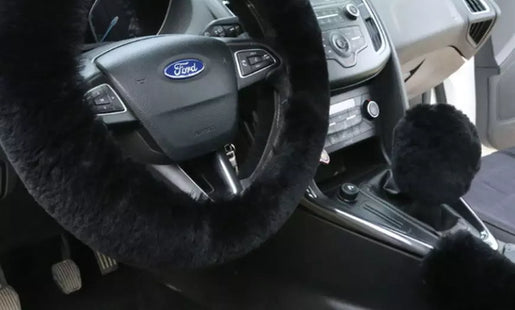 Three-Piece Soft Steering Wheel, Handbrake and Gear Cover Set