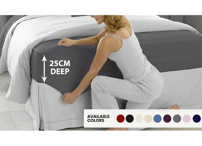 Extra Deep Elastic Fitted Sheet Bed Sheets