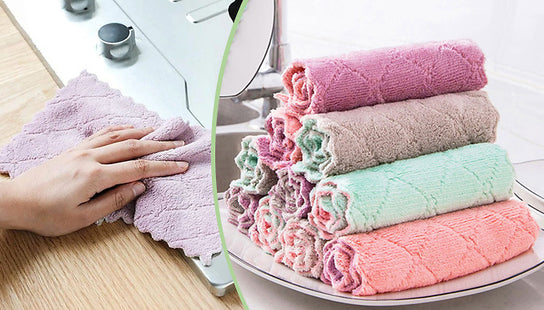 Microfibre Coral Velvet Thickened Dish Cloths