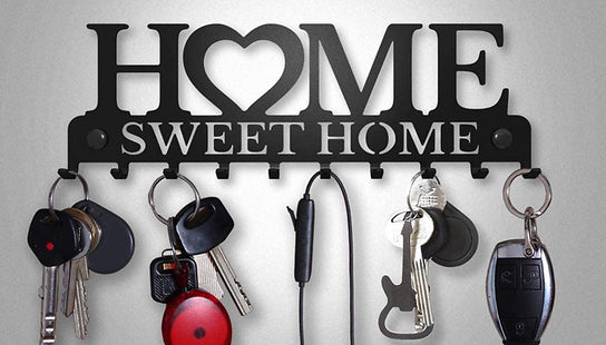 'Home Sweet Home' Wall Mounted Key Holder