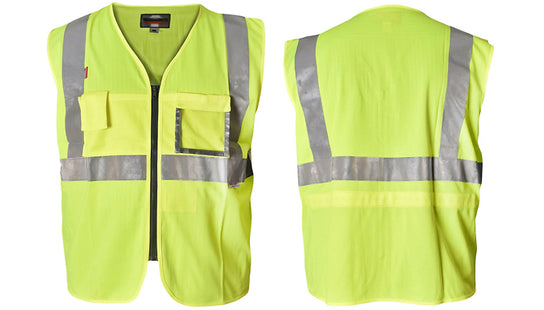 High Visibility Zip-Up Safety Vests