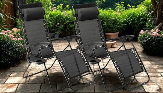 1 or 2 Zero Gravity Reclining Sun Loungers