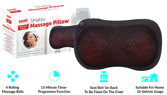 Infrared Heated Shiatsu Massage Pillow