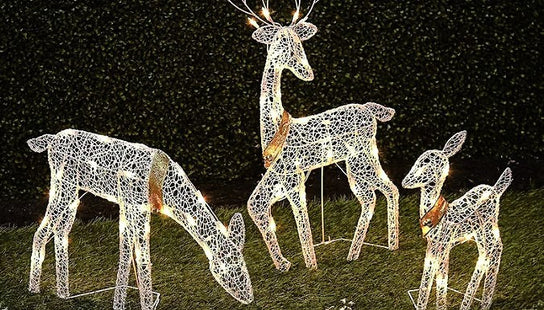 Christmas Light-Up Garden Reindeer Ornament