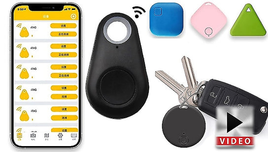 GPS Tracker Key Ring - Raindrop Black