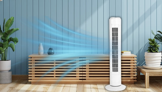 HomeVibe 29 Inch Oscillating Tower Fan - White