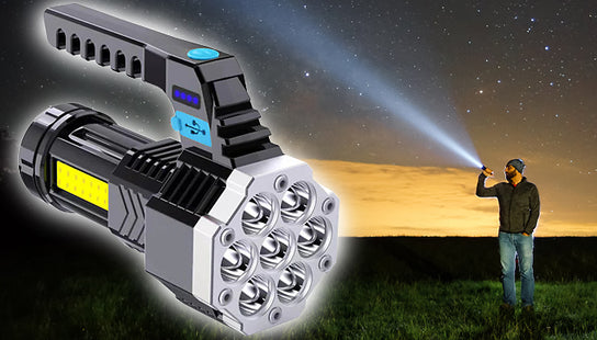 100,000 Lumen Rechargeable High Brightness Flashlight