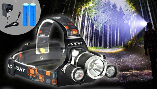 12000 Lumens Outdoor Headlamp with Adjustable Zoom