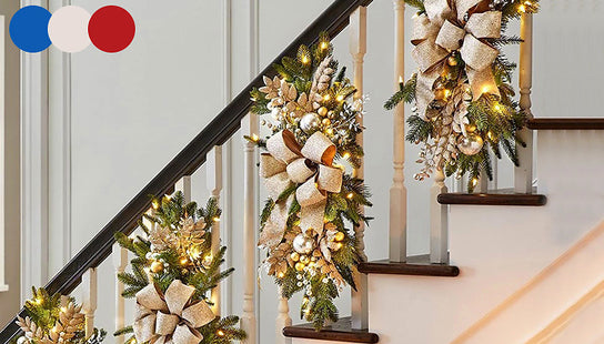 Christmas Stair Wall Decor