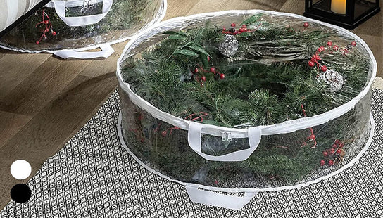 Transparent Christmas Wreath Storage Bag - 2 Sizes & 2 Colours