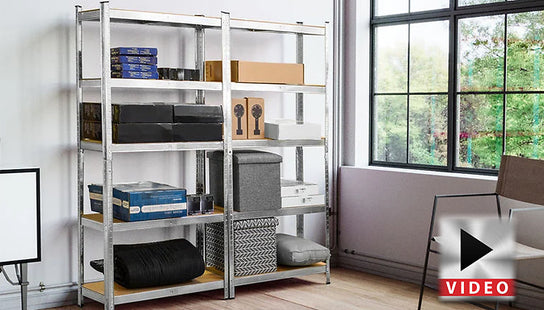 5-Tier Heavy Duty XL Fortified Metal Shelving Units - 1 or 2