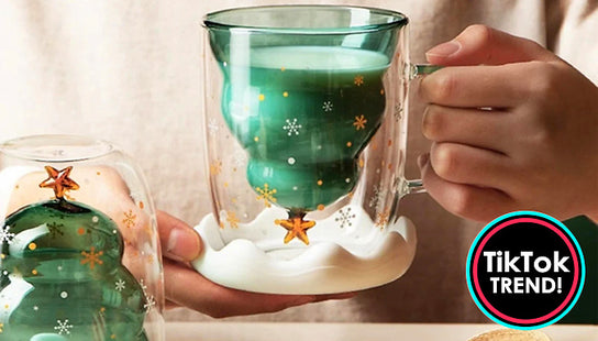 Upside-Down Glass Christmas Tree Mug