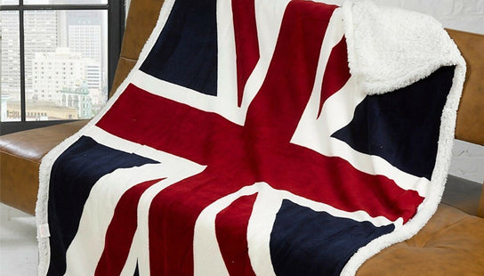 Union Jack Faux Fur Blanket