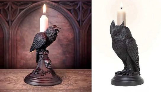 Owl or Raven Candle Stick