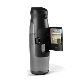 HOMEVIBE 2-in-1 Drink Bottle & Storage Compartment - 4 Colours (Black)