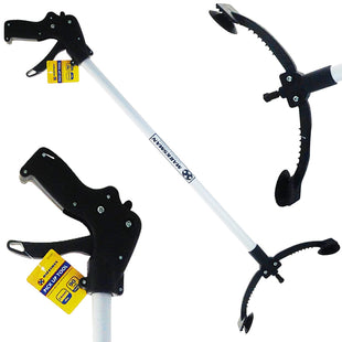 90 x Cm MARKSMAN Litter Picker Tool BIG CLAW Rubbish Debris Pick Up Long ARM Disabled Mobility Reach Mechanical Grabber Car Parks Home Gardening Cleaning Hand Tools Trash Walk Living Aids UK FREE P&P
