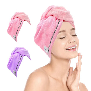 2 Pck Microfibre Hair Towel