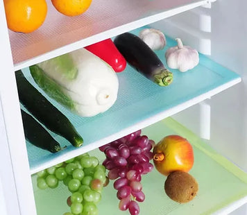 4pc Kitchen Pad Anti Slip Fridge Liner Drawer Mat Antibacterial