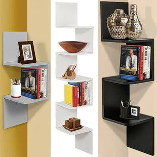 2/3/5 Tier Floating Corner Shelves