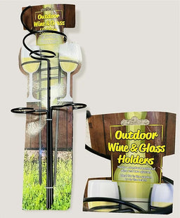 Outdoor Wine & Glass Holder