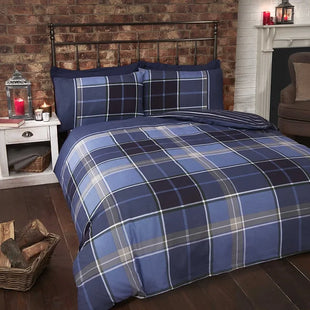 Luxury Argyle Blue Duvet set