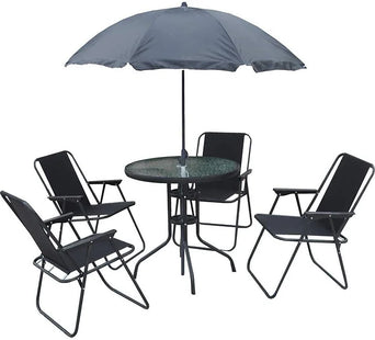 Round Table 4 Chairs With Parasol New