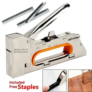 Heavy Duty Tacker Staple Gun with 200 Metal Staples