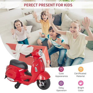 Vespa Primavera Licenced Kids' 6V Electric Ride-On Retro Moped