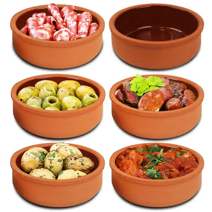 Terracotta 12cm Glazed Tapas Bowls