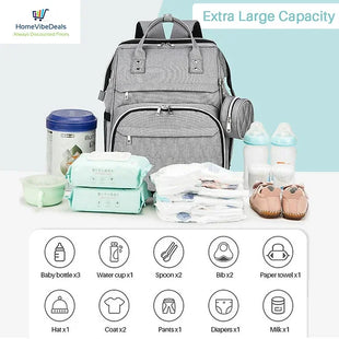 2-in-1 Baby Backpack with Fold Out Bed