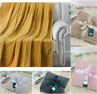 Chunky Ribbed Fleece Throw