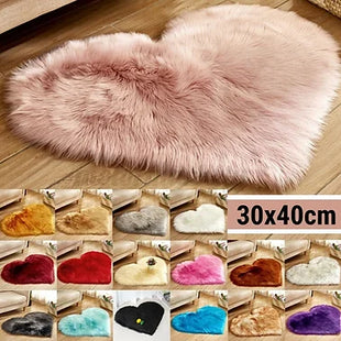 Heart Shaped Fluffy Rugs