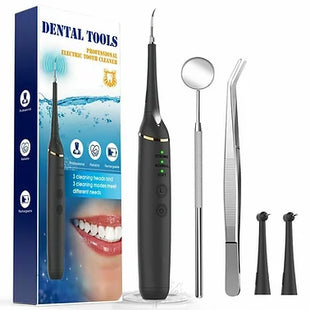 Electric Sonic Cleaner Dental Scaler Tartar Calculus Plaque Remover Teeth Kit UK