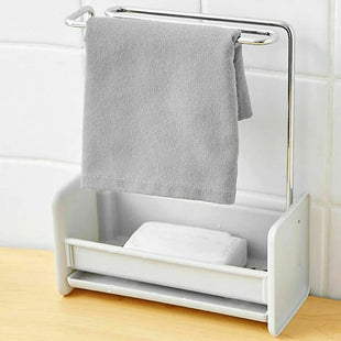 Kitchen Sink Double Draining Sponge and Cloth Organiser