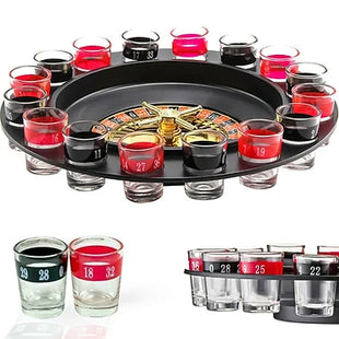 Casino Party Glasses Drinking Game Spin & Shot Drink
