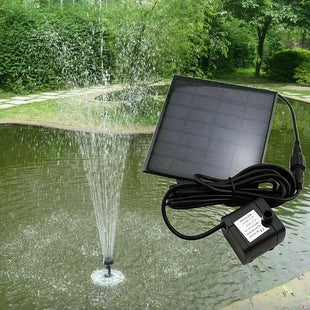 Solar Panel Powered Water Fountain Pool Pond Garden