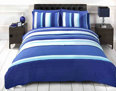 Detroit Banded Stripe Blue Duvet Cover