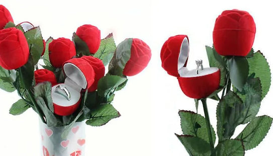 Roses with Ring Gift Box