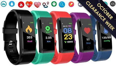 Fitness Tracker with Blood Pressure, Oxygen & Heart Rate Monitor