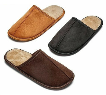 Men's Fur Lined Slippers - 4 Colours