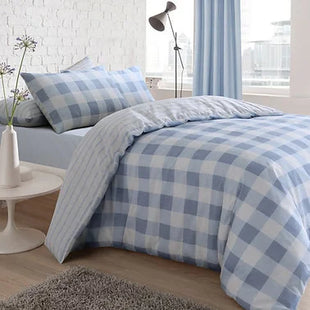 GINGHAM CHECK REVERSIBLE DUVET SET