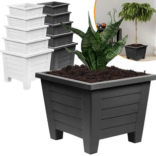 Large Plastic Flower Plant Square Pots
