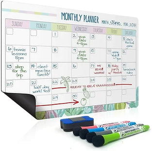 Erasable Magnetic Monthly Planner Whiteboard