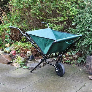 Fold Up Garden Wheelbarrow with Solid Rubber Tyre