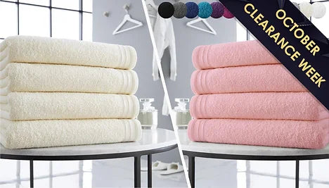 4x Wilsford 400GSM Super-Soft Egyptian Cotton Jumbo Bath Sheets